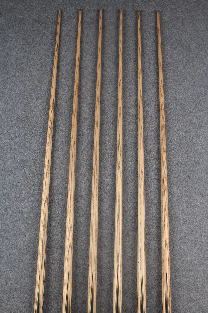 1 piece ash inlay english pool cue #7898-#7903 WOODS CUES