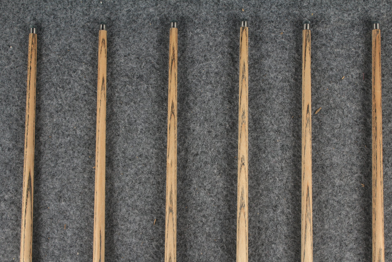 1 piece ash inlay english pool cue #7898-#7903 WOODS CUES