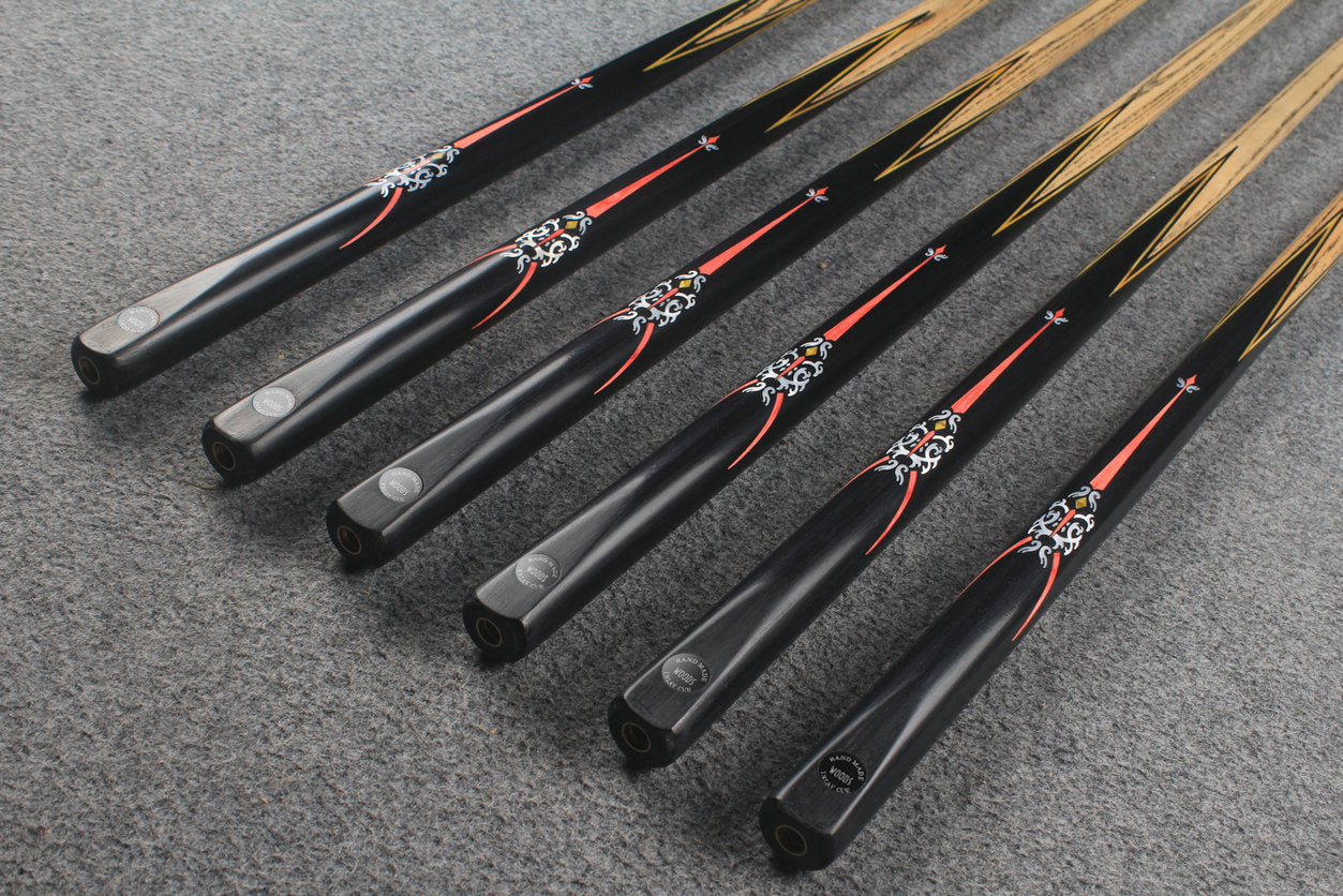 1 piece ash inlay english pool cue #7898-#7903 WOODS CUES