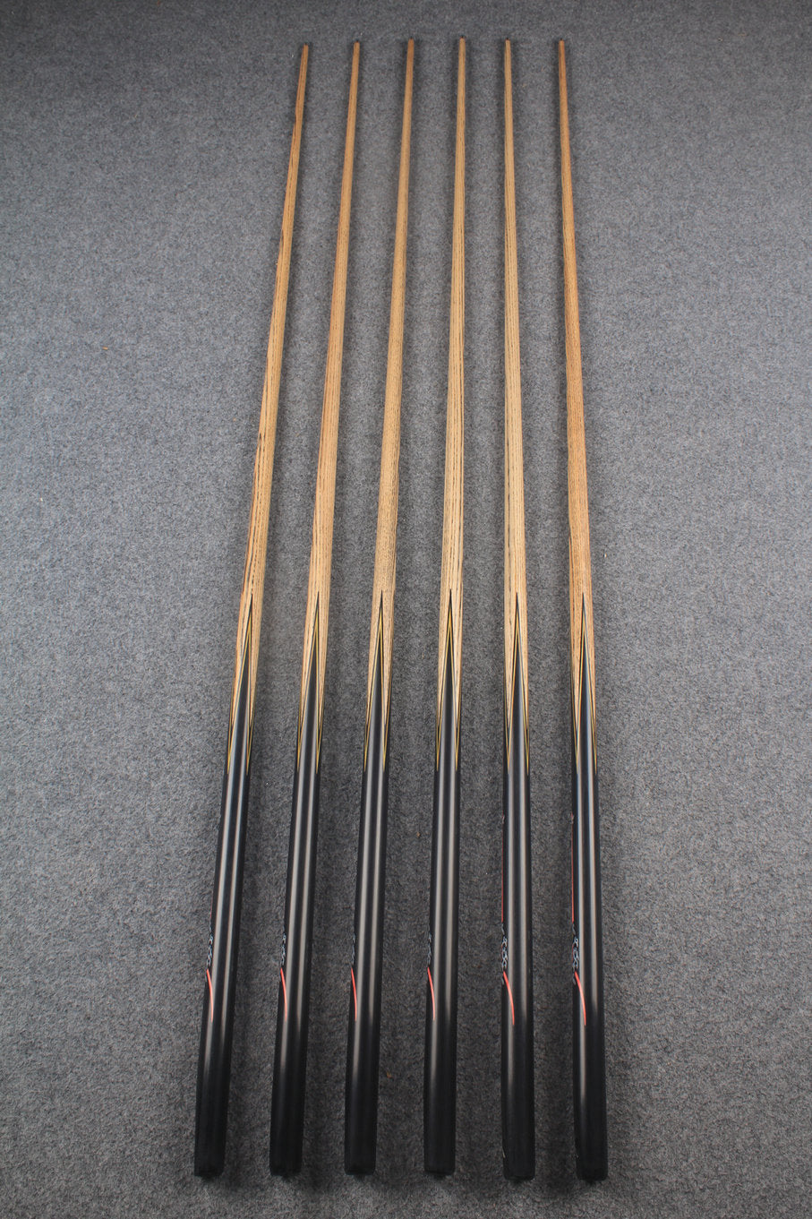 1 piece ash inlay english pool cue #7898-#7903 WOODS CUES