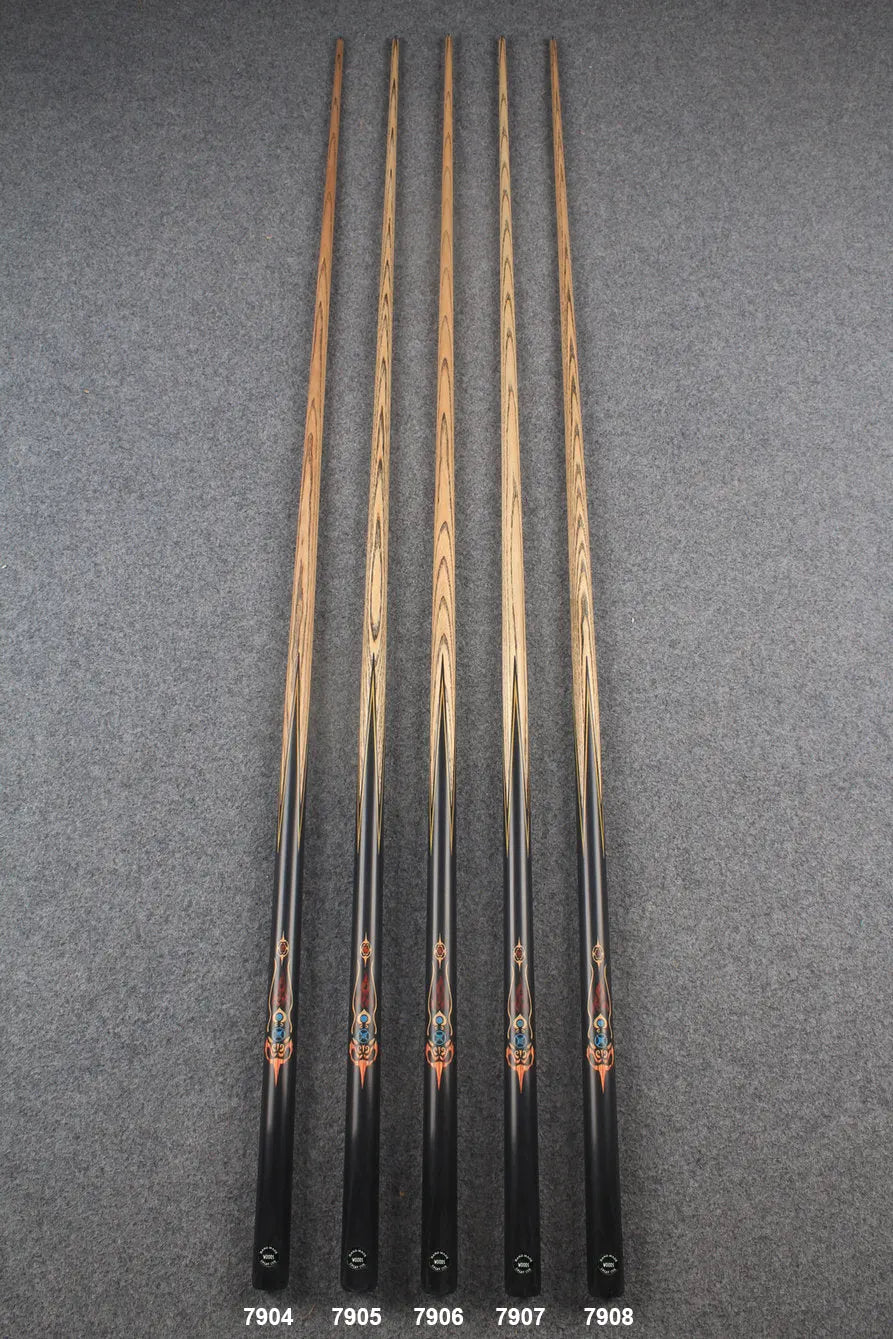 1 piece ash inlay english pool cue #7904-#7908 WOODS CUES