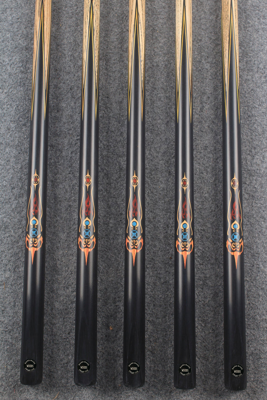 1 piece ash inlay english pool cue #7904-#7908 WOODS CUES