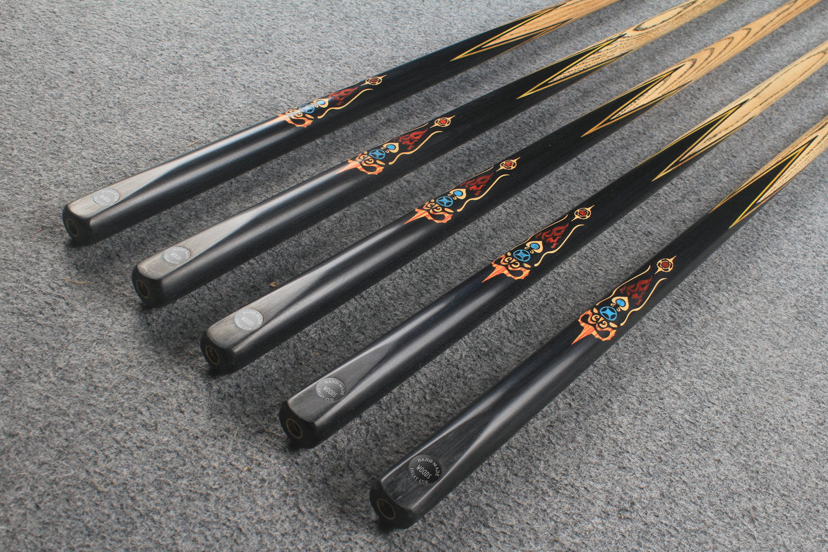 1 piece ash inlay english pool cue #7904-#7908 WOODS CUES