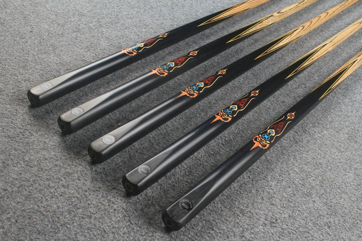1 piece ash inlay english pool cue #7904-#7908 WOODS CUES