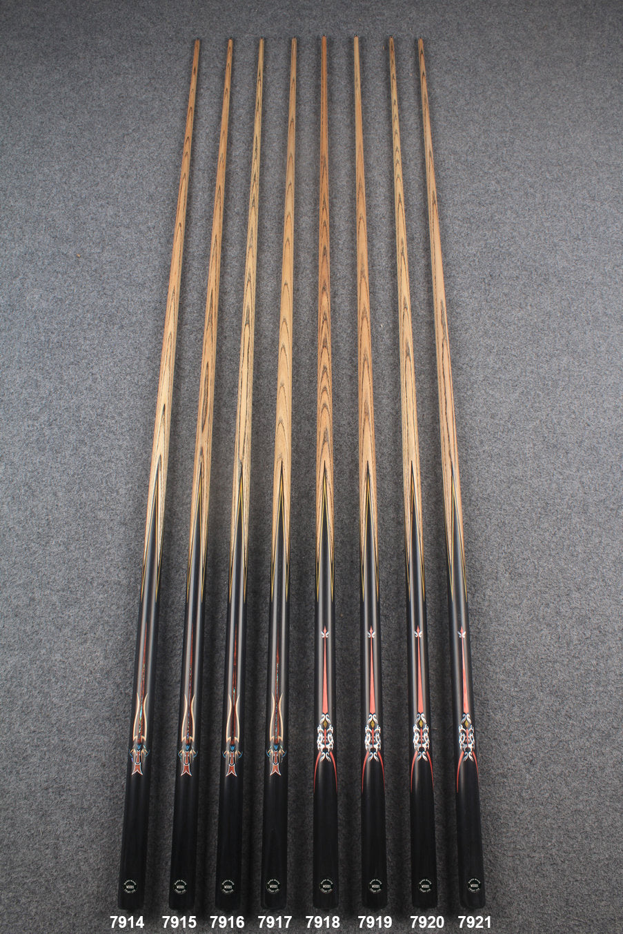 1 piece ash inlay english pool cue #7914-#7921 WOODS CUES