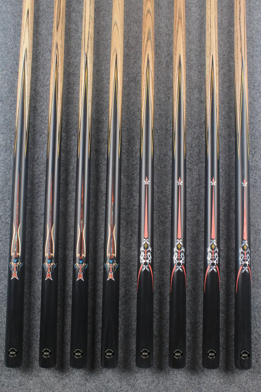 1 piece ash inlay english pool cue #7914-#7921 WOODS CUES