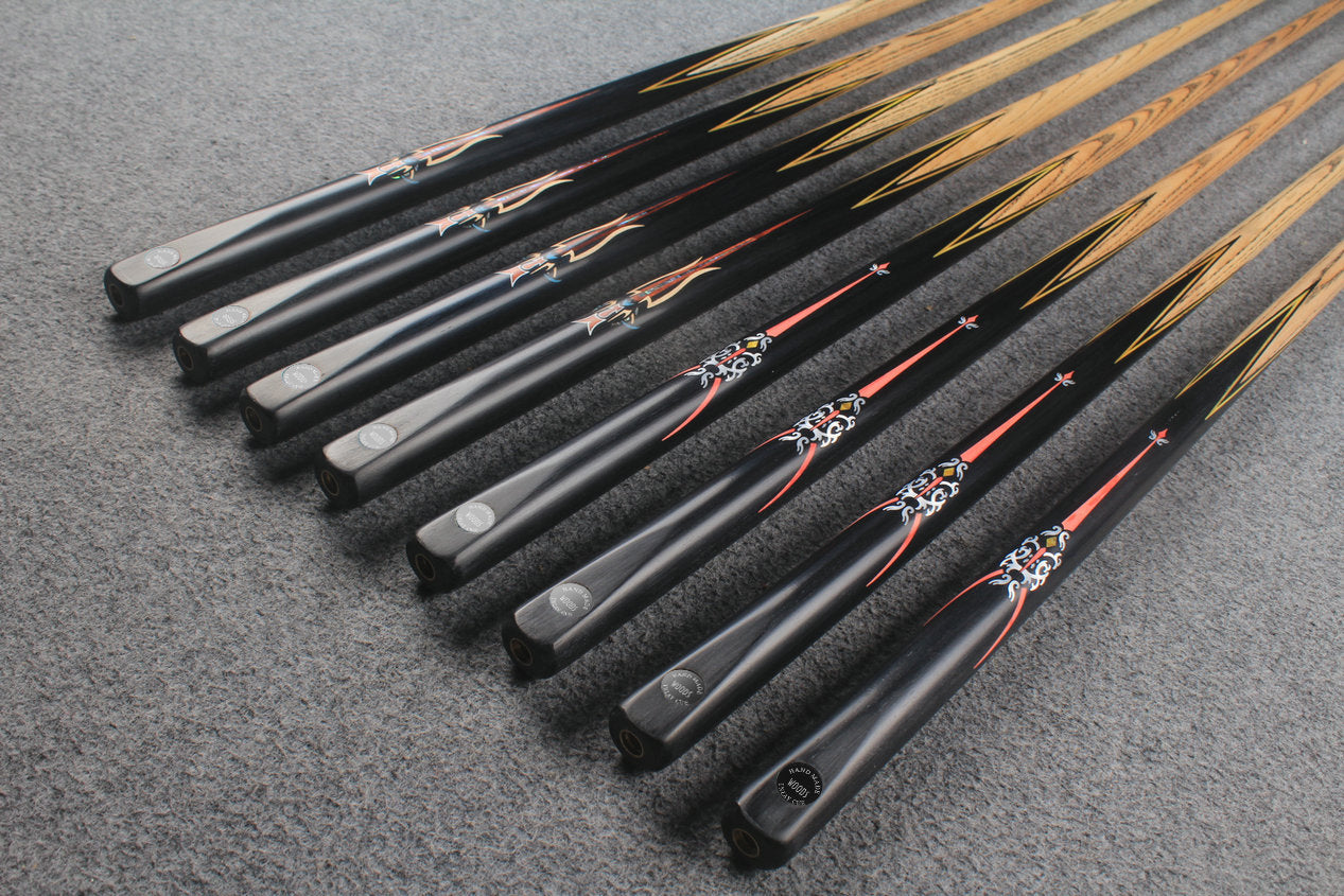 1 piece ash inlay english pool cue #7914-#7921 WOODS CUES