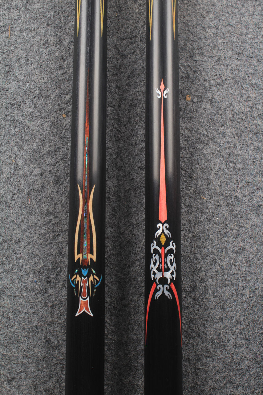 1 piece ash inlay english pool cue #7914-#7921 WOODS CUES