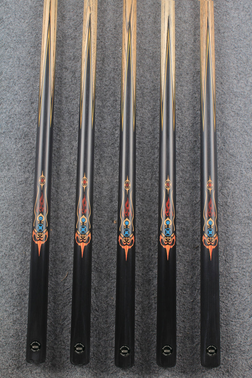1 piece ash inlay english pool cue #7922-#7926
