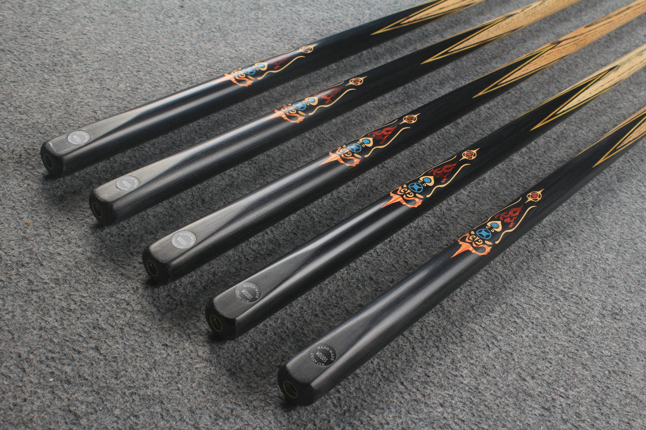1 piece ash inlay english pool cue #7922-#7926 WOODS CUES