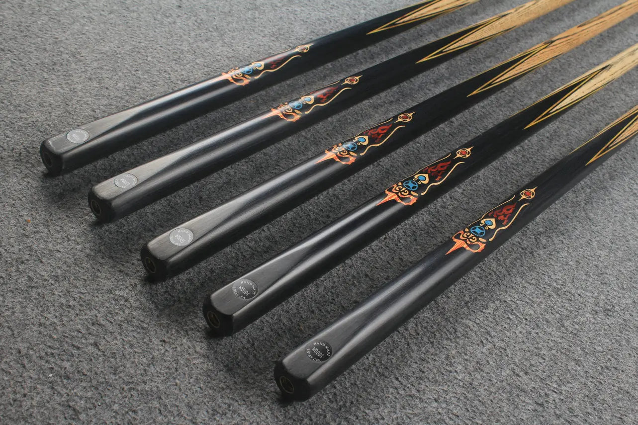 1 piece ash inlay english pool cue #7922-#7926 WOODS CUES