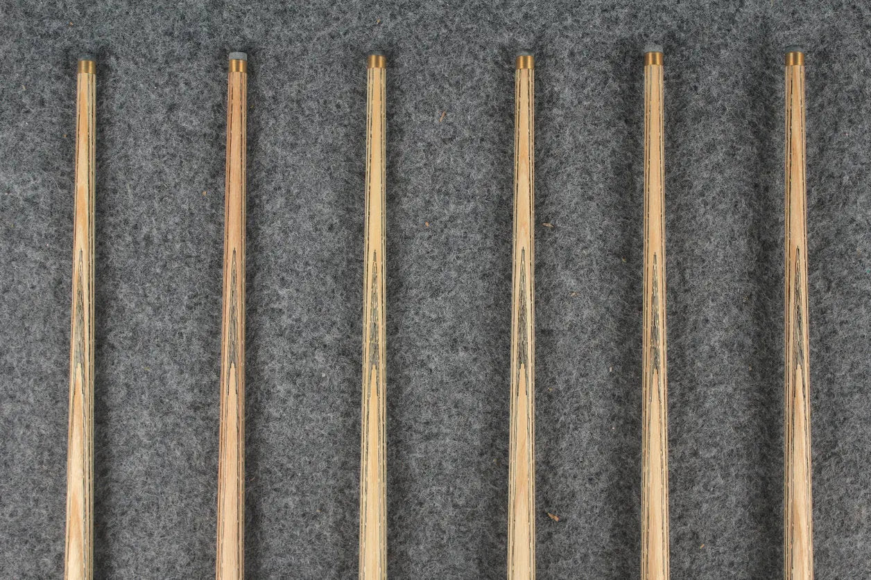 CHEVRONS+ 1 piece ash english pool cue #7963- #7968 WOODS CUES