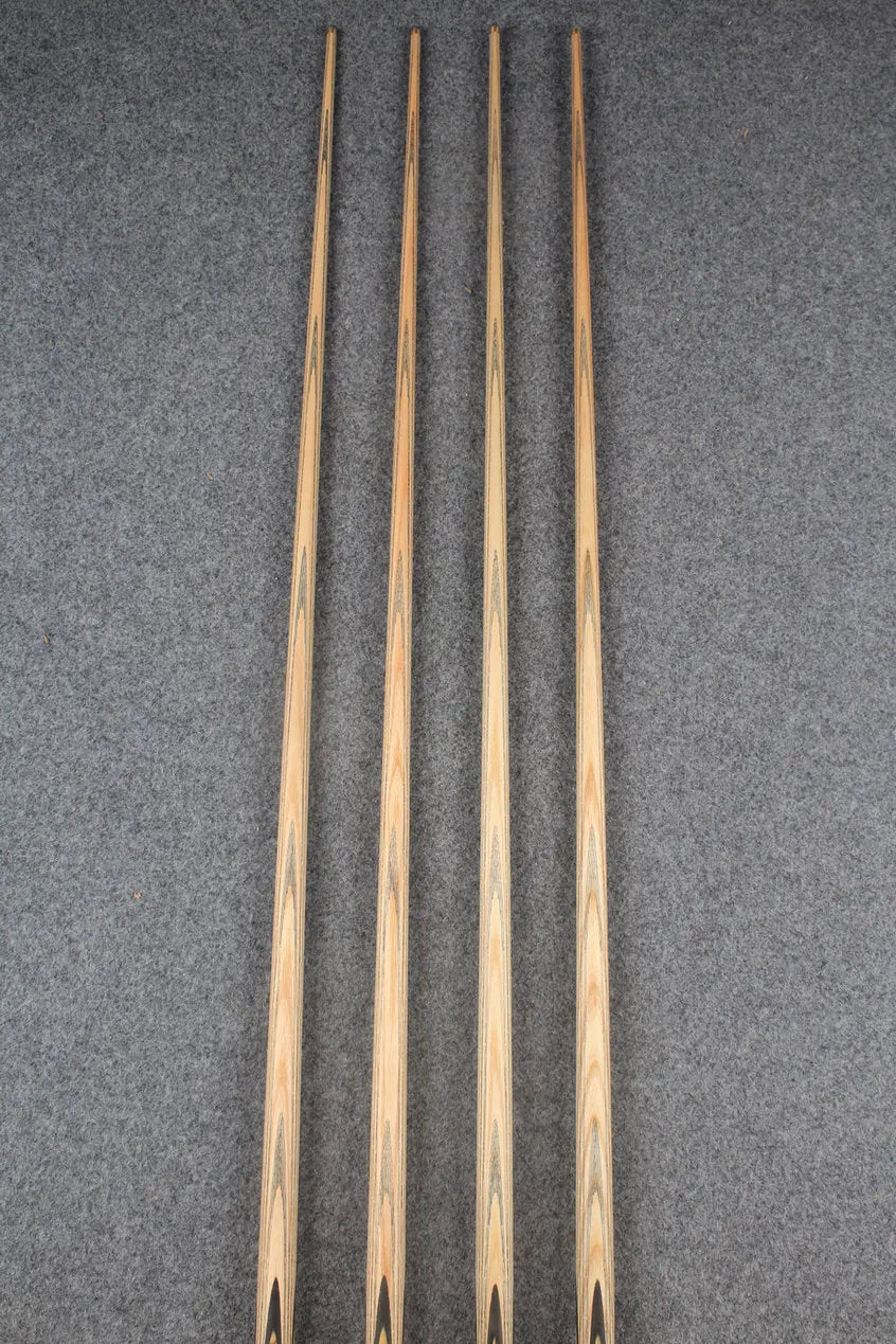 CHEVRONS+ 1 piece ash english pool cue #7969- #7972 WOODS CUES