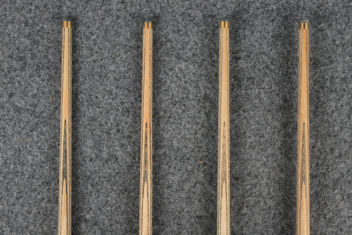 CHEVRONS+ 1 piece ash english pool cue #7969- #7972