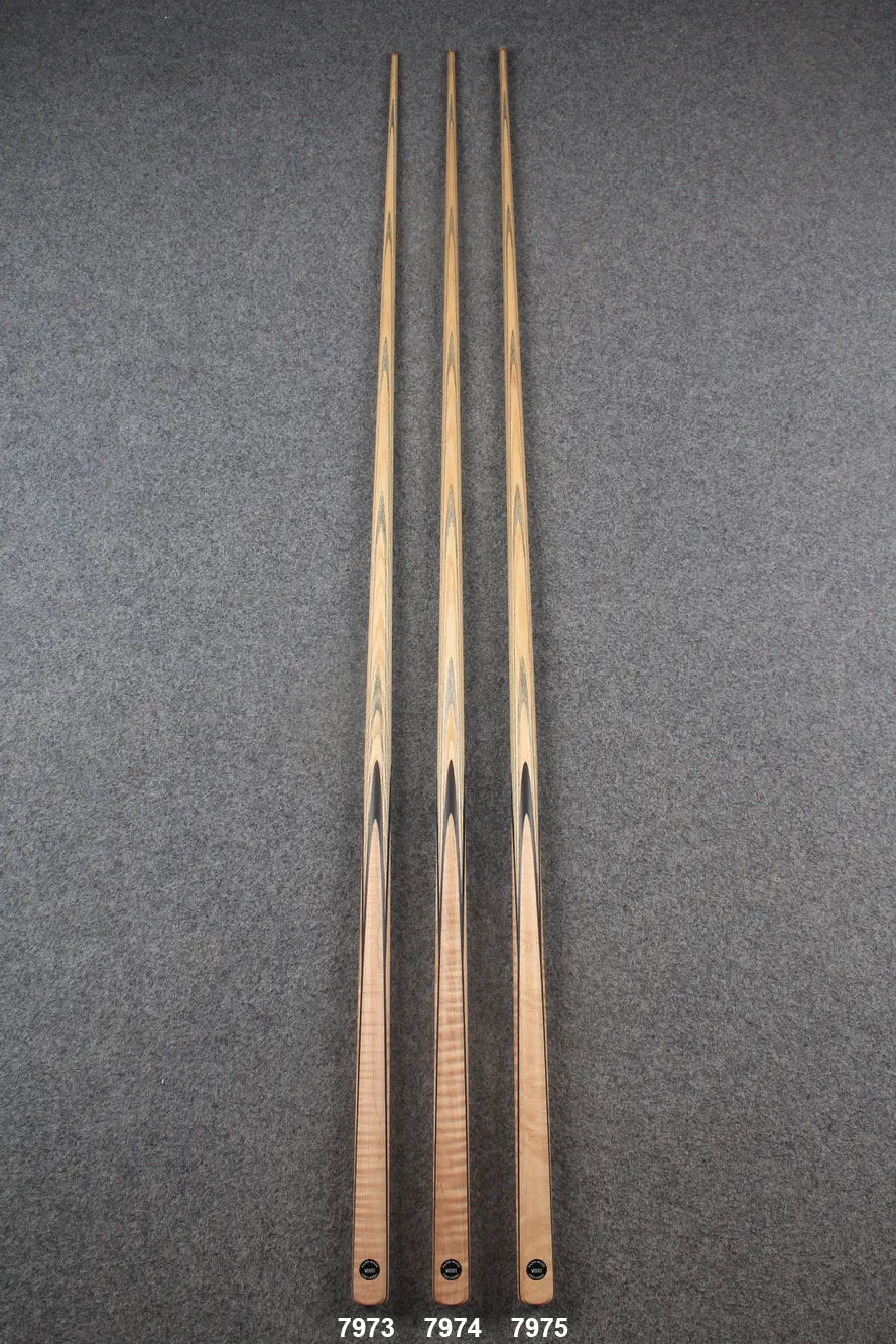 CHEVRONS+ 1 piece ash english pool cue #7973- #7975 WOODS CUES