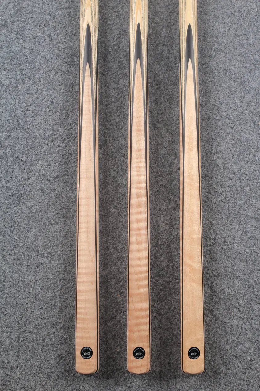 CHEVRONS+ 1 piece ash english pool cue #7973- #7975 WOODS CUES