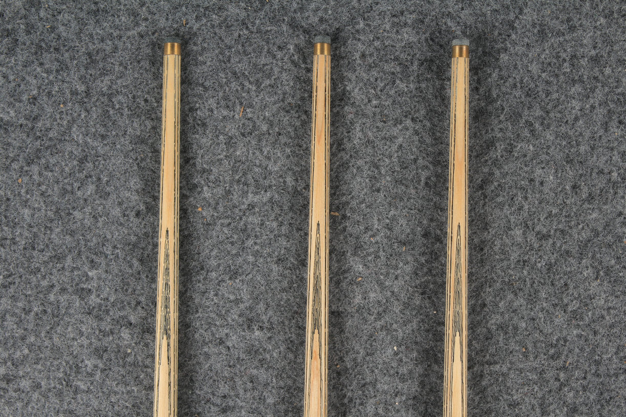 CHEVRONS+ 1 piece ash english pool cue #7973- #7975