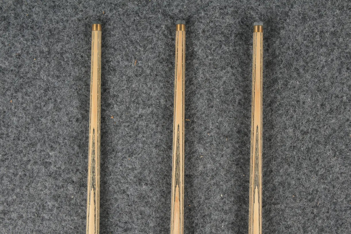 CHEVRONS+ 1 piece ash english pool cue #7973- #7975 WOODS CUES