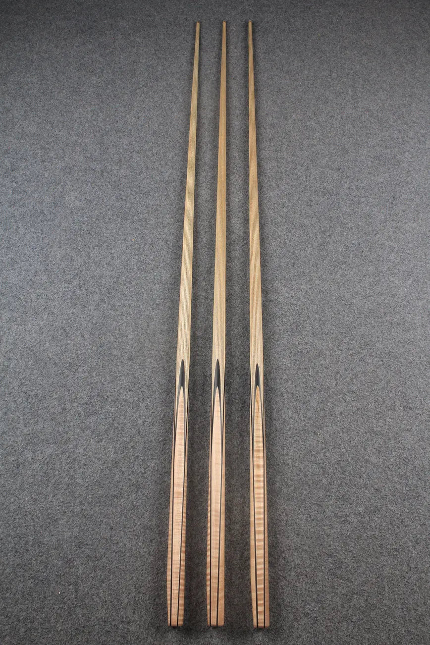 CHEVRONS+ 1 piece ash english pool cue #7973- #7975 WOODS CUES