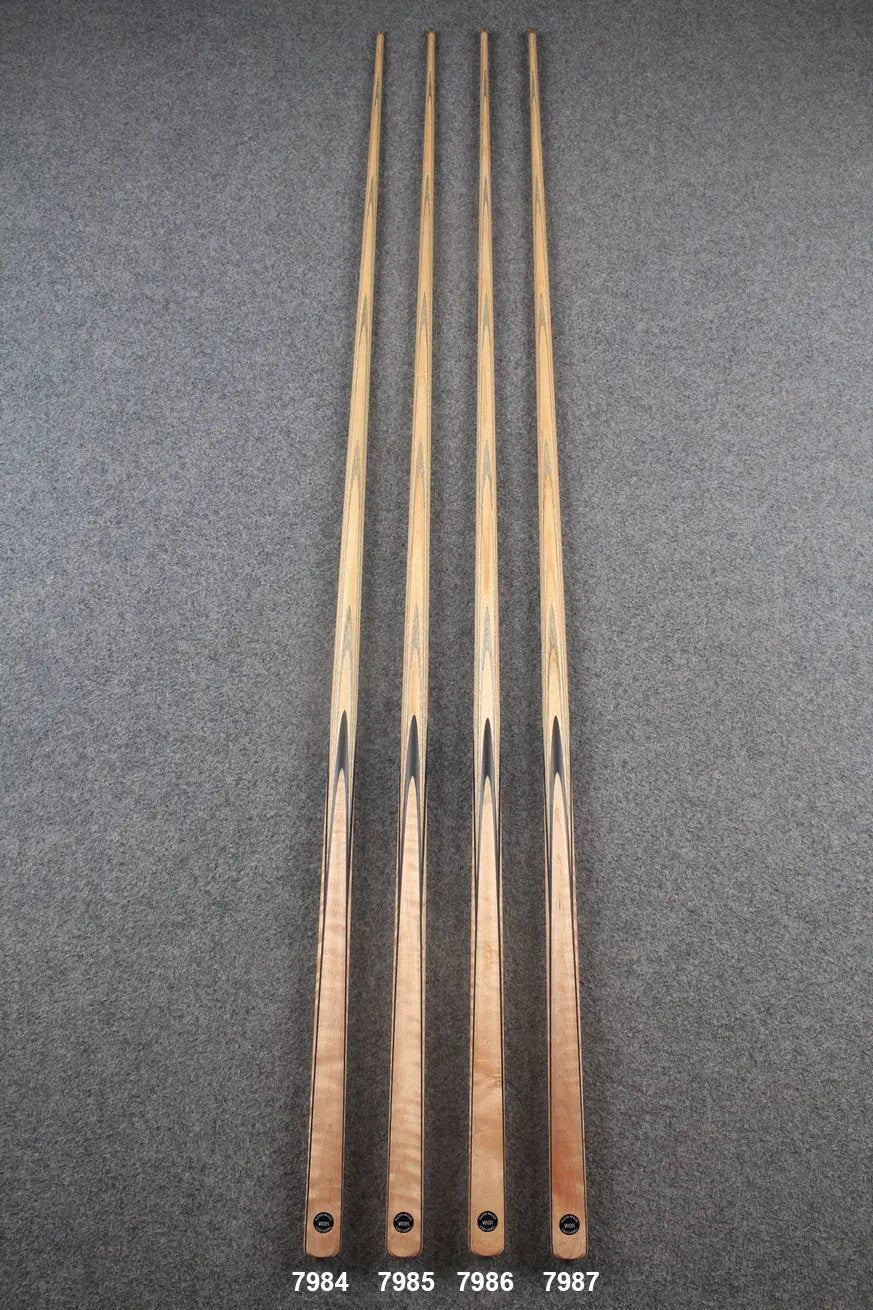 CHEVRONS+ 1 piece ash snooker cue #7984- #7987 WOODS CUES