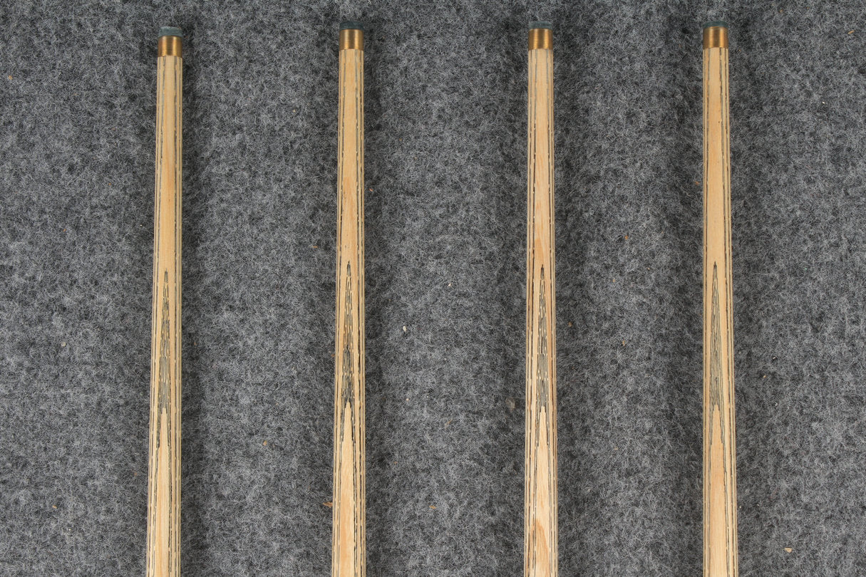 CHEVRONS+ 1 piece ash snooker cue #7984- #7987 WOODS CUES