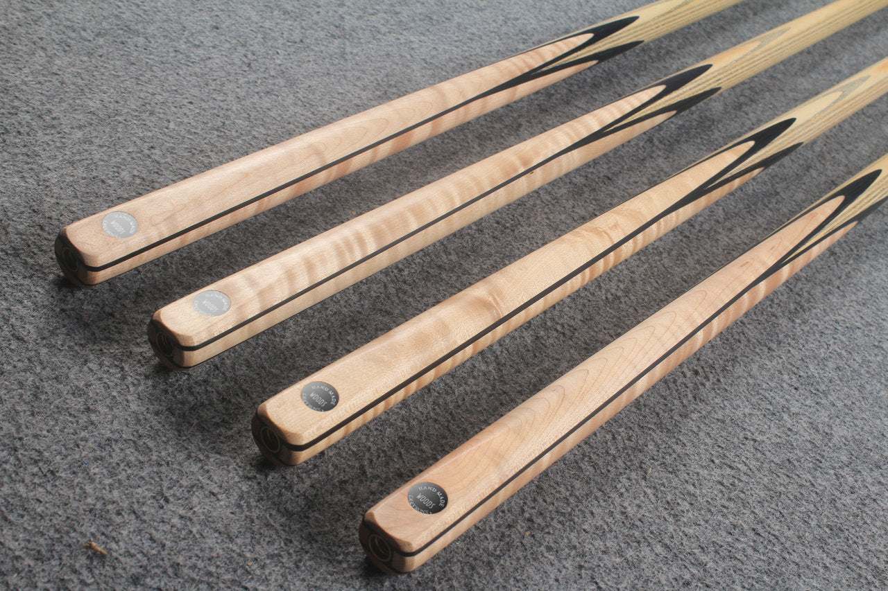 CHEVRONS+ 1 piece ash snooker cue #7984- #7987
