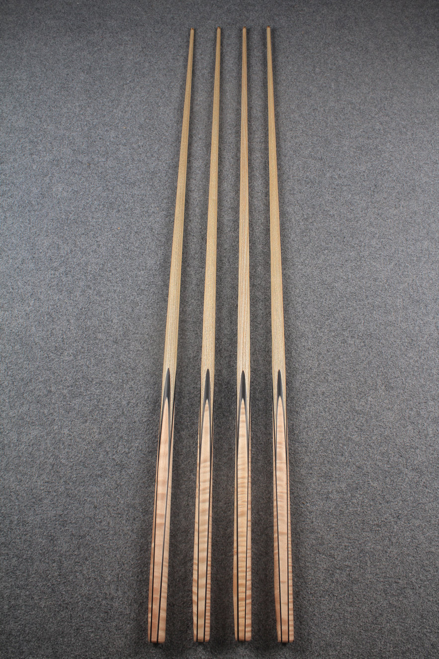 CHEVRONS+ 1 piece ash snooker cue #7984- #7987 WOODS CUES