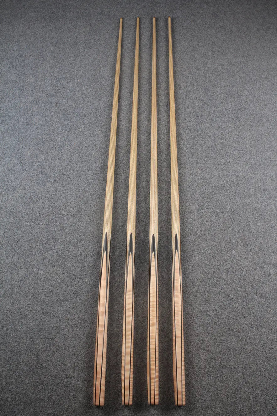 CHEVRONS+ 1 piece ash snooker cue #7984- #7987 WOODS CUES