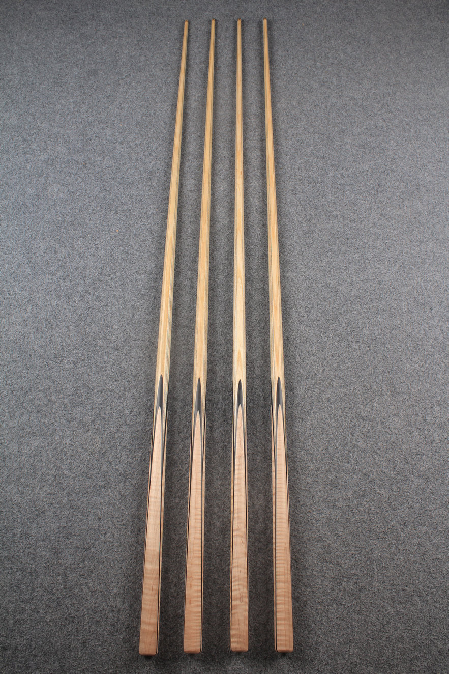 CHEVRONS+ 1 piece ash snooker cue #7984- #7987 WOODS CUES