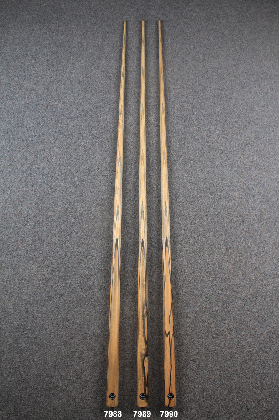 CHEVRONS+ 1 piece ash snooker cue #7988- #7990 WOODS CUES