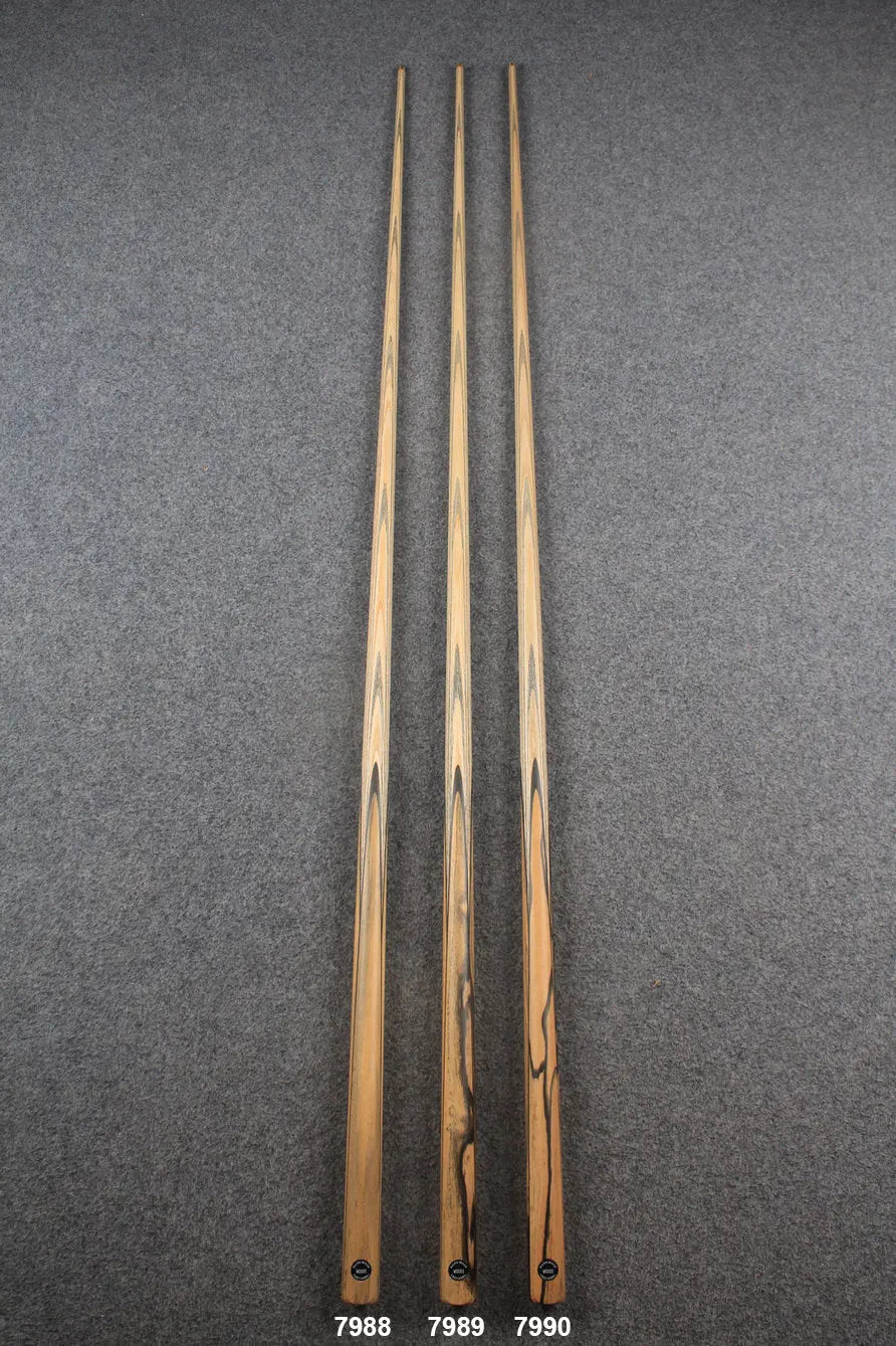 CHEVRONS+ 1 piece ash snooker cue #7988- #7990 WOODS CUES