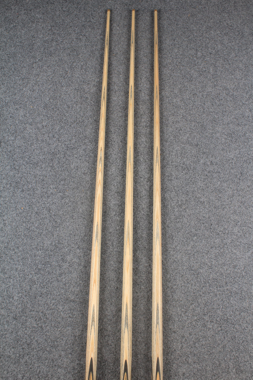 CHEVRONS+ 1 piece ash snooker cue #7988- #7990 WOODS CUES