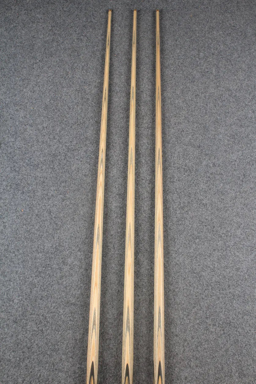 CHEVRONS+ 1 piece ash snooker cue #7988- #7990 WOODS CUES