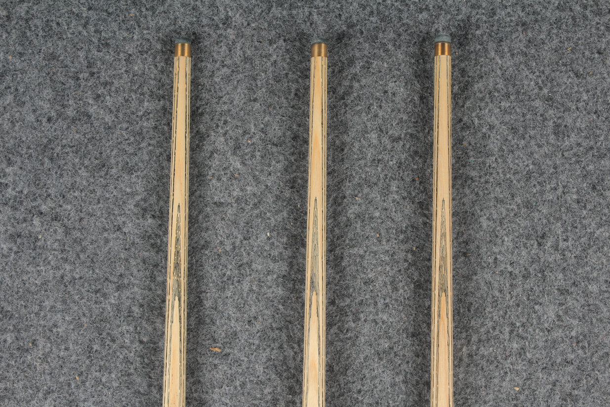 CHEVRONS+ 1 piece ash snooker cue #7988- #7990 WOODS CUES