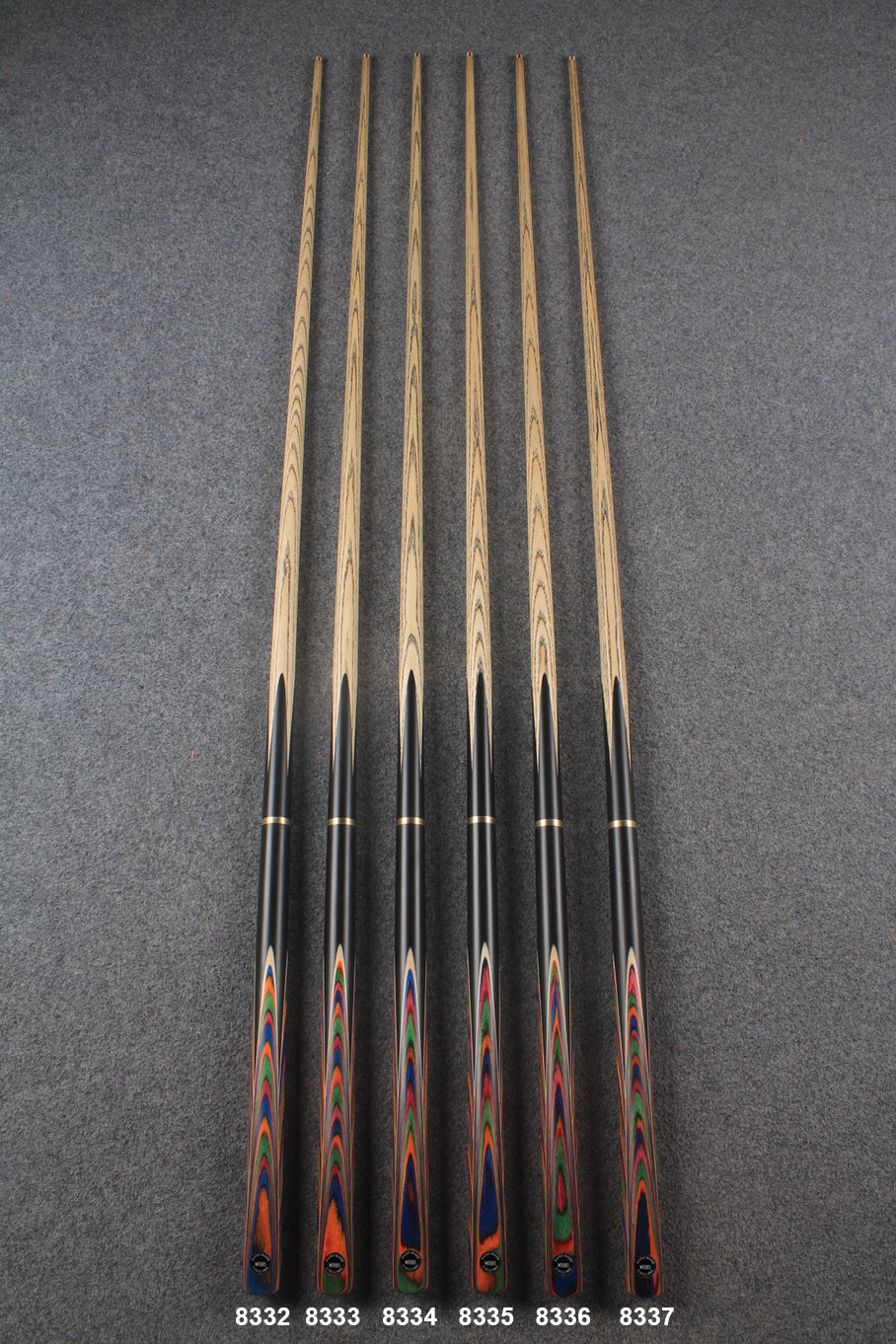 3/4 ash 55'' snooker cue #8332 - #8337
