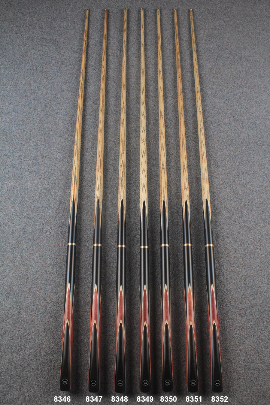 3/4 ash 55'' snooker cue #8346 - #8352
