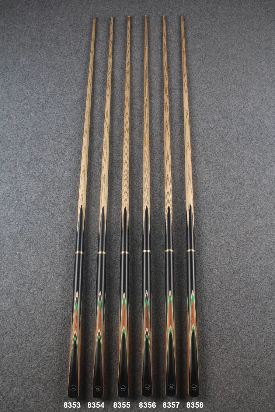 3/4 ash 55'' snooker cue #8353 - #8358 WOODS CUES