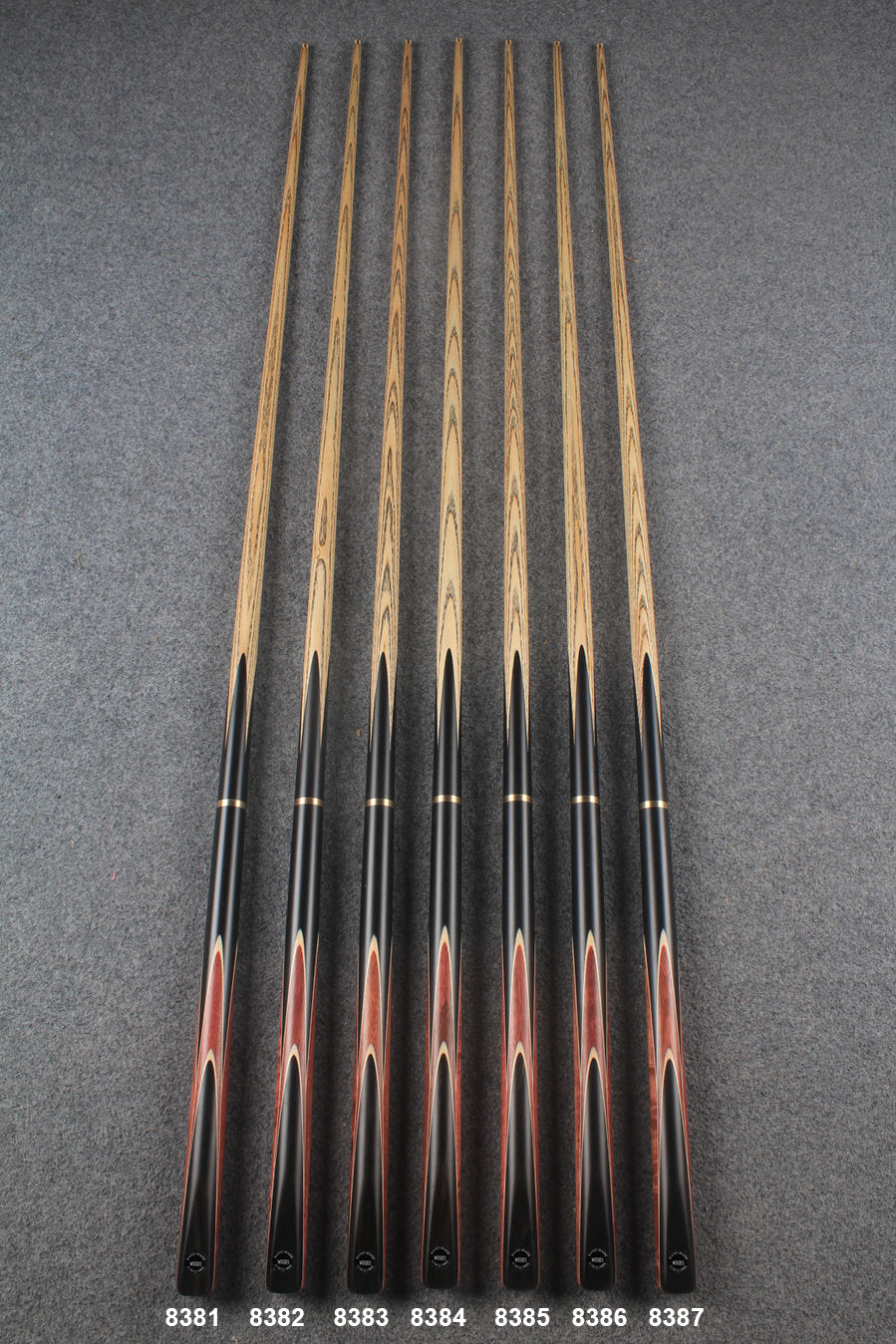 3/4 ash 54'' snooker cue #8381 - #8387 WOODS CUES