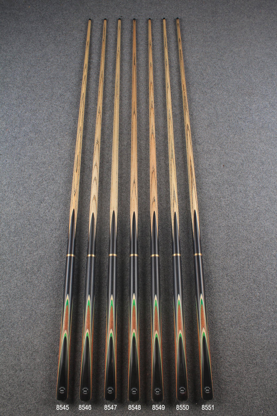 3/4 ash chinese 8 ball pool cue #8545 - #8551 WOODS CUES