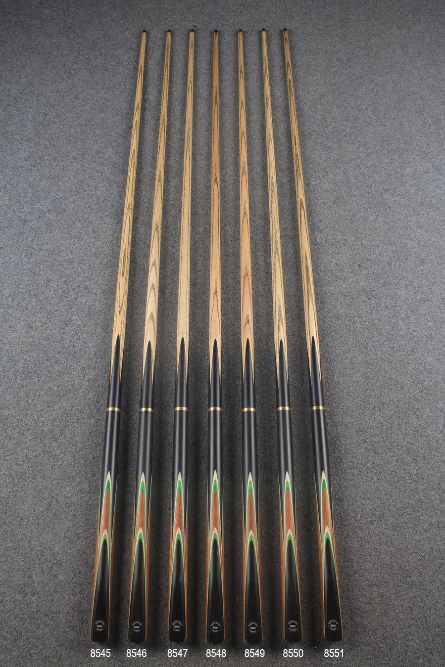3/4 ash chinese 8 ball pool cue #8545 - #8551 WOODS CUES