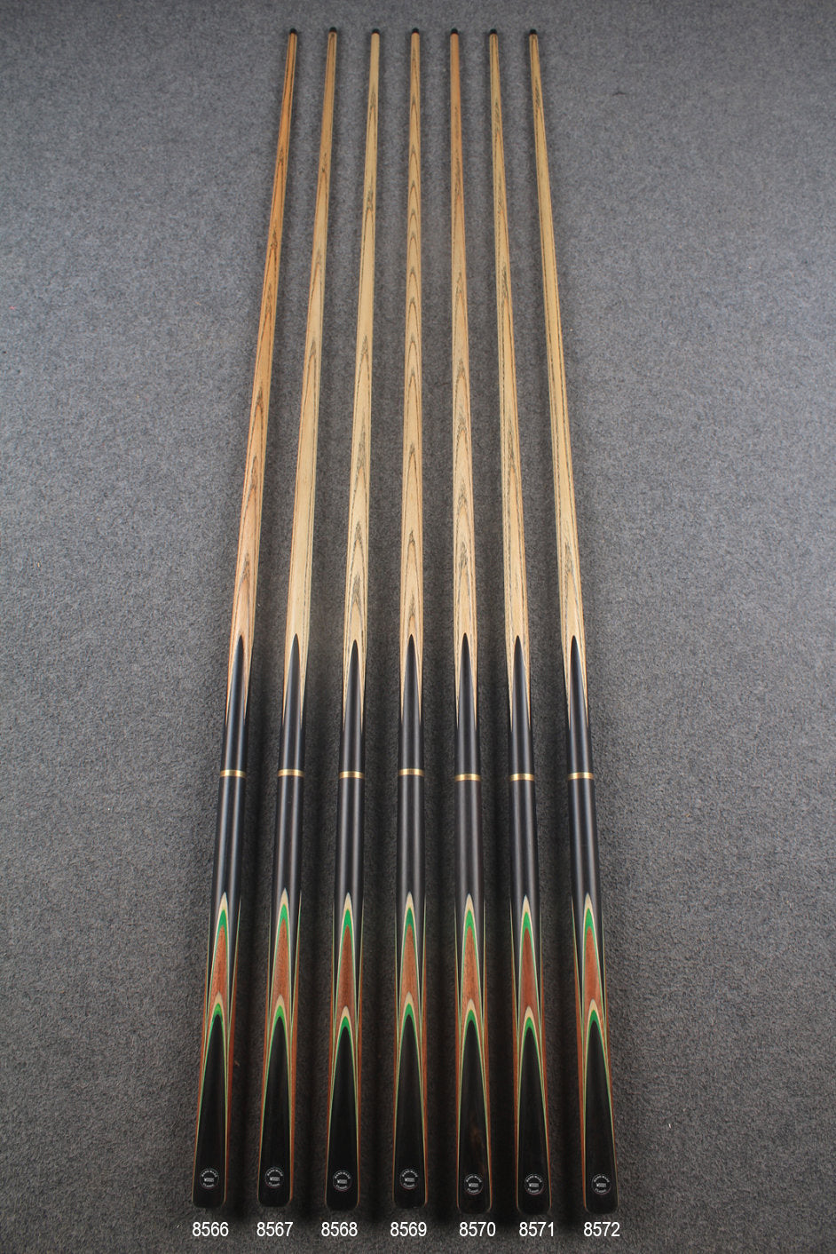 3/4 ash chinese 8 ball pool cue #8566 - #8572 WOODS CUES