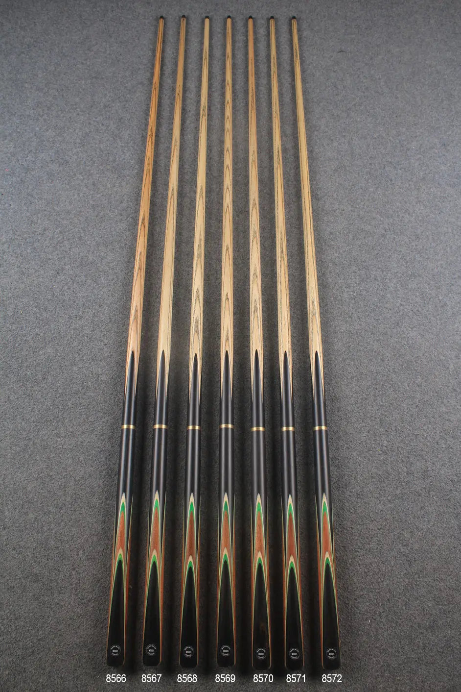3/4 ash chinese 8 ball pool cue #8566 - #8572 WOODS CUES