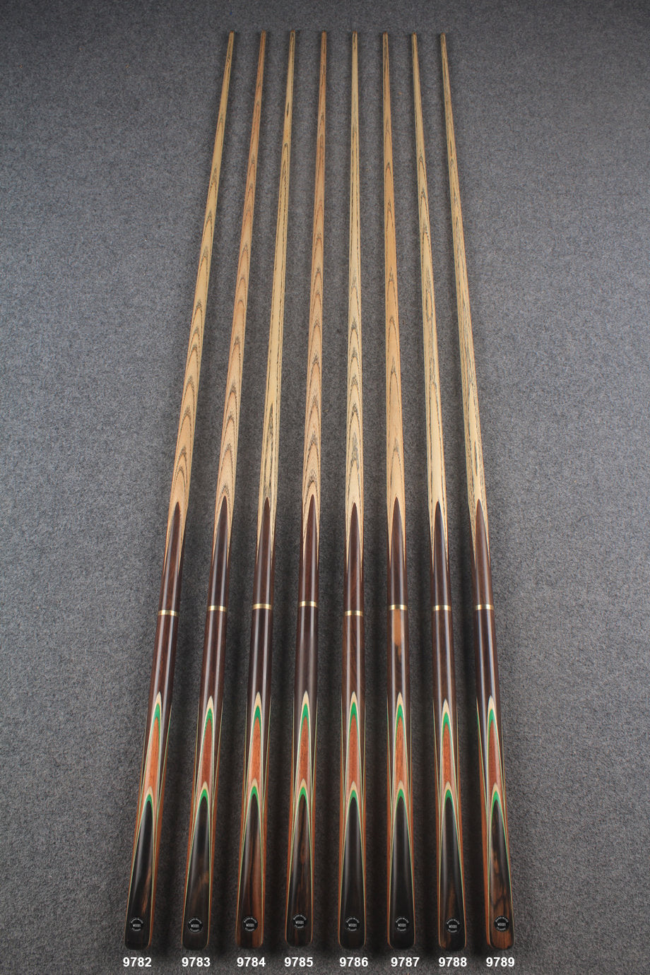 3/4 ash english pool cue #9782 - #9789 WOODS CUES