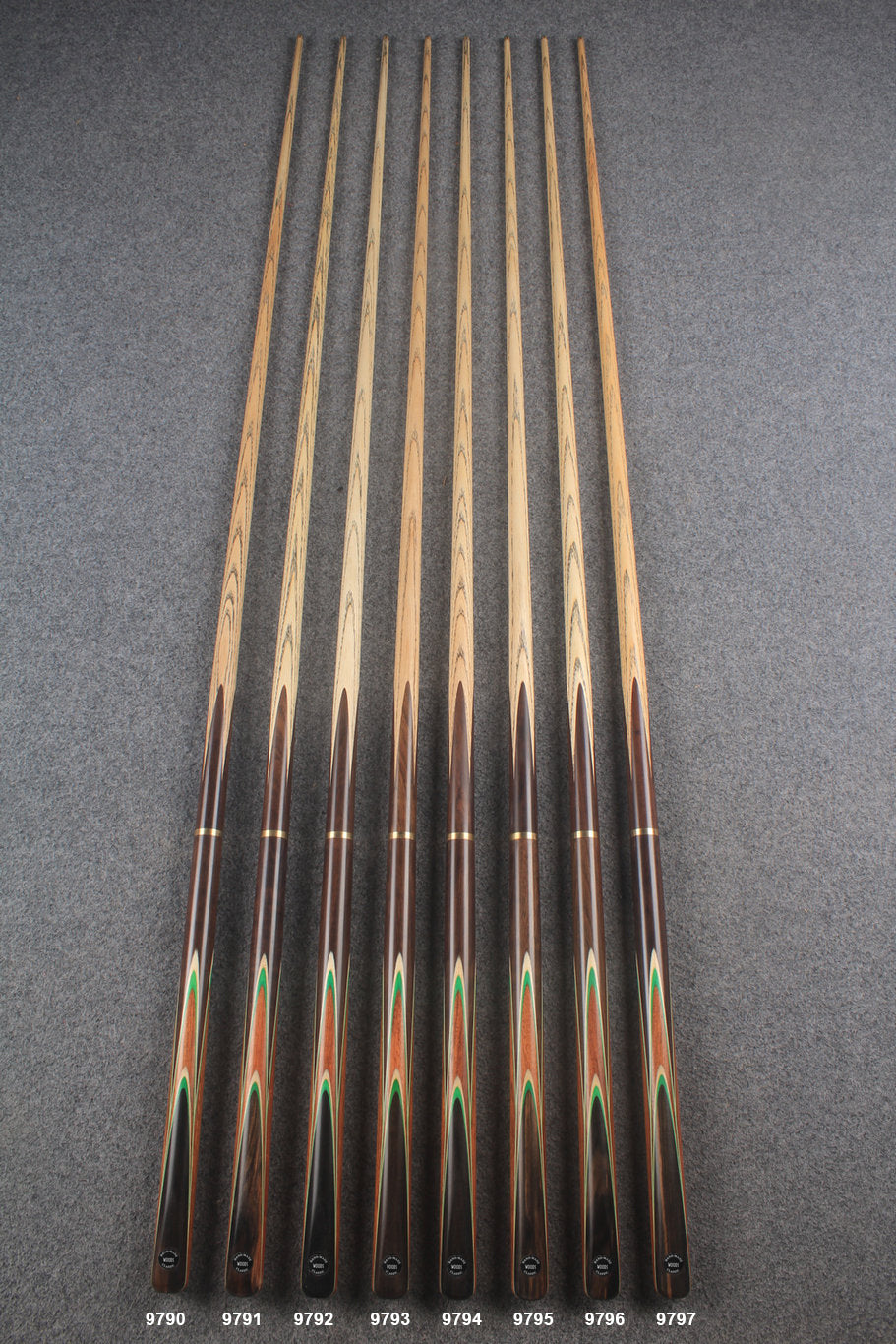 3/4 ash english pool cue #9790 - #9797