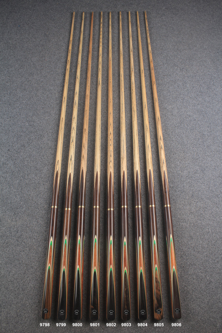 3/4 ash english pool cue #9798 - #9806