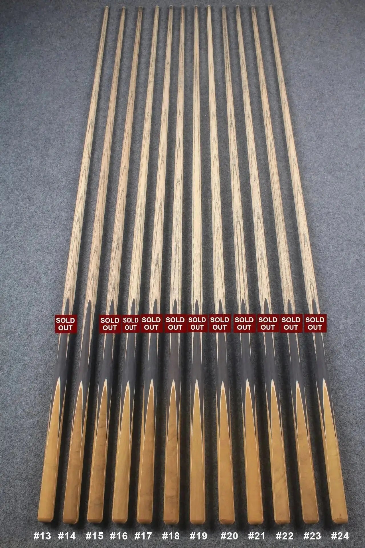 custom-made: woods 1 piece handmade ASH snooker / pool cue #13-#24 - made to order