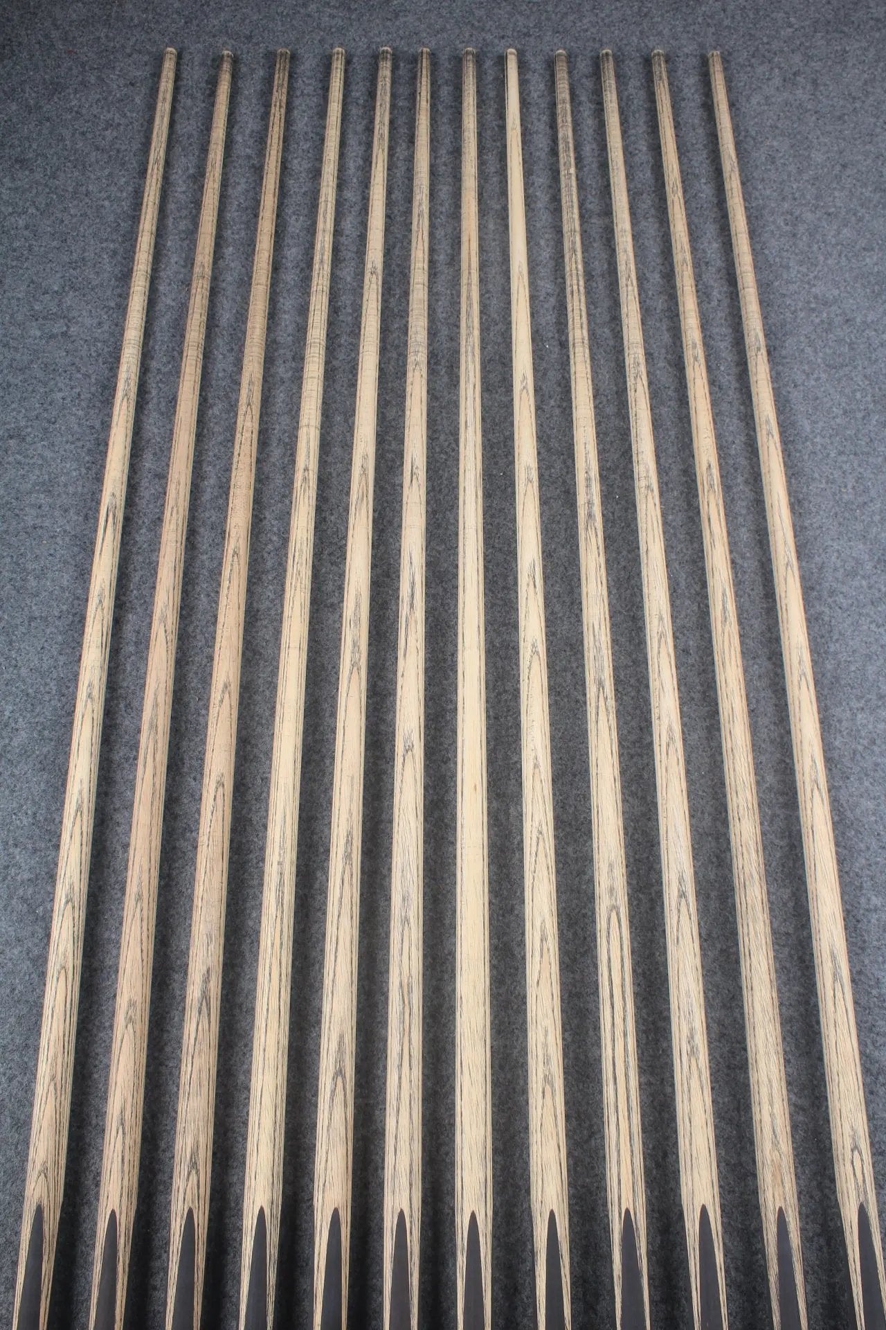 custom-made:  woods 1 piece handmade ASH snooker / pool cue #13-#24 - made to order WOODS CUES