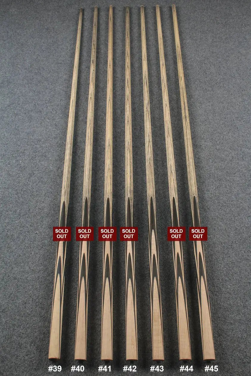 custom-made: woods 1 piece handmade ASH snooker / pool cue #39-#45 - made to order WOODS CUES