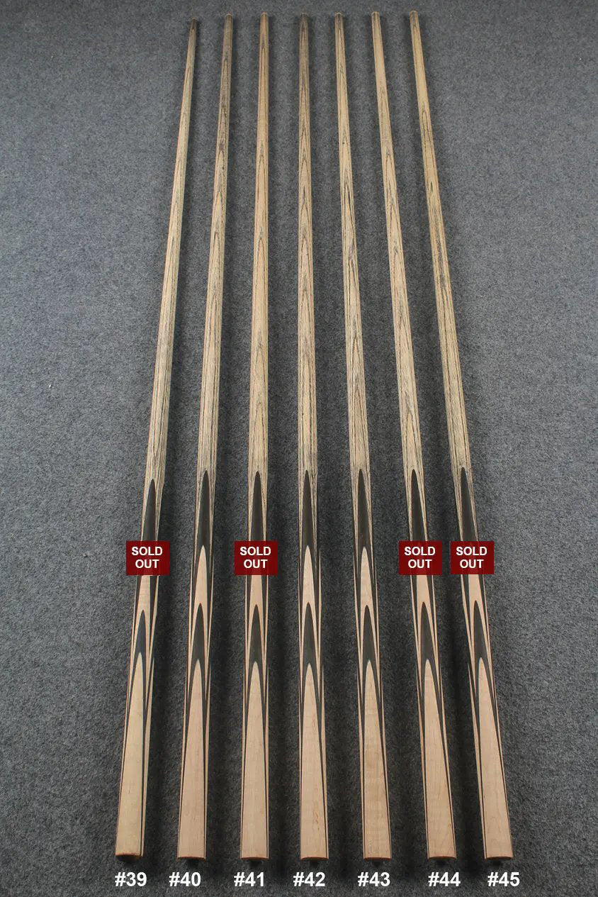 custom-made: woods 1 piece handmade ASH snooker / pool cue #39-#45 - made to order WOODS CUES