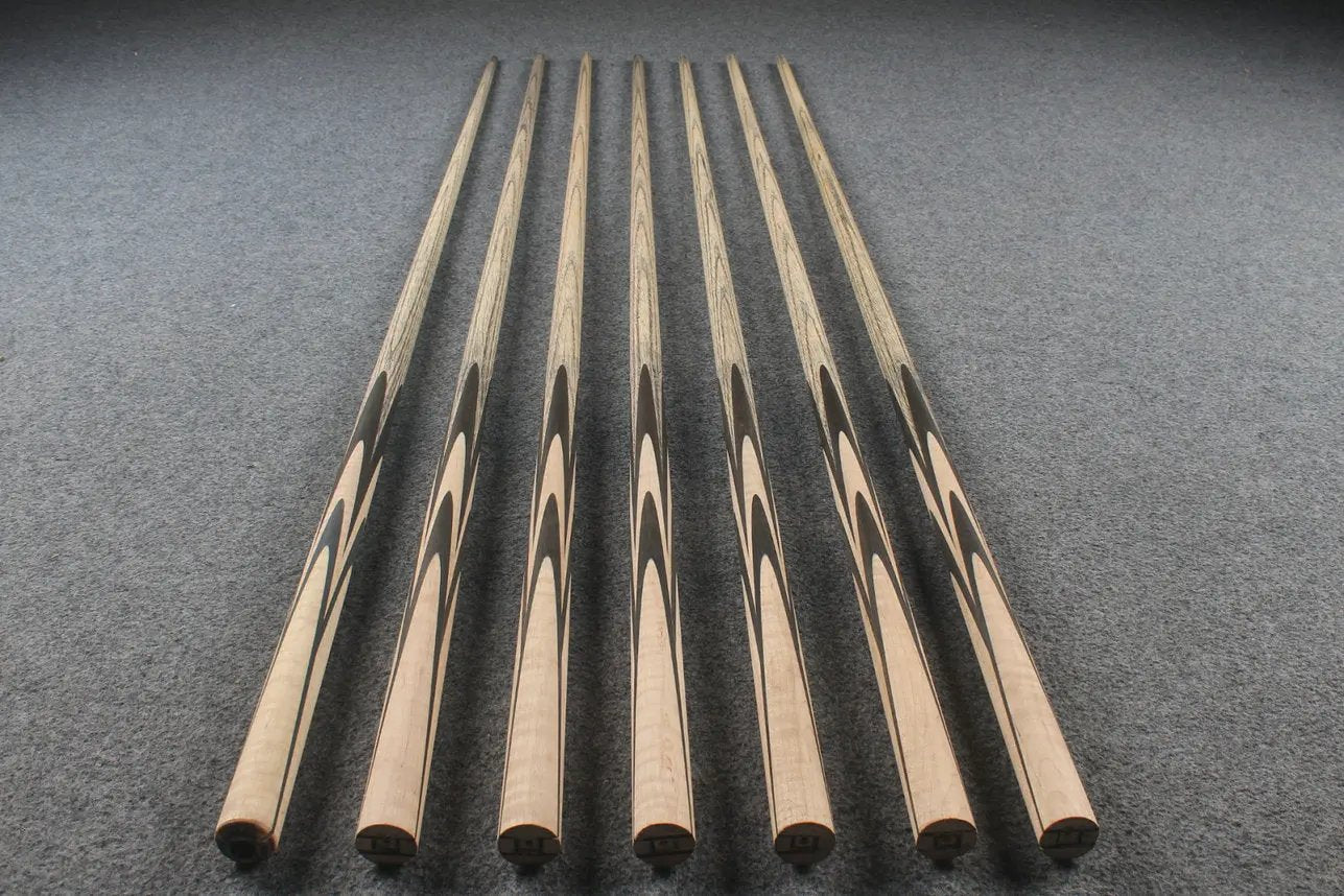 custom-made: woods 1 piece handmade ASH snooker / pool cue #39-#45 - made to order WOODS CUES